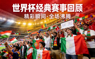 世界杯经典赛事回顾视频缩略图，全场球迷欢呼庆祝